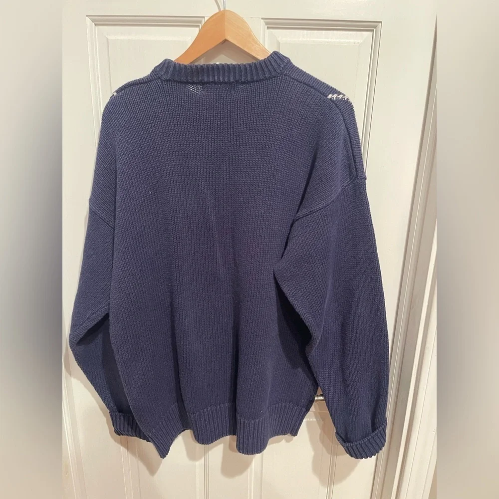 Christopher Hayes Vintage Mens Navy Argyle Sweater XL